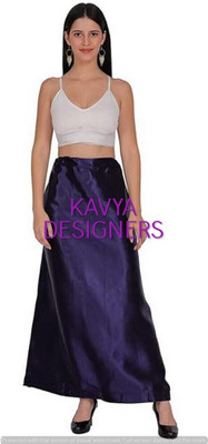 Aarvi styles NAVY BLUE AD COLOURPETTICOAT95 Pure Satin Petticoat(Free)