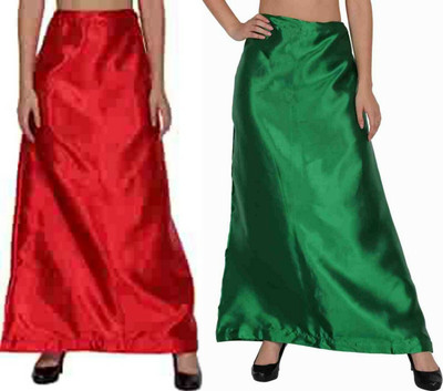 KAVYA DESIGNERS COMBO SATIN PETTICOAT ST33 Pure Satin Petticoat(Free)