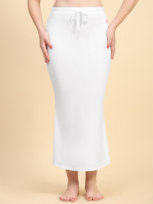 Trendmalls New.P01-White Lycra Blend Petticoat(S)
