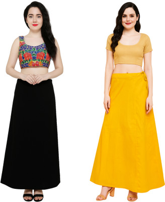 IGNOTO FKD_PTCT-BLK_YLW/ Cotton Blend Petticoat(Free)
