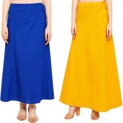 IGNOTO FKD_PTCT-RYL.BLU_YLW Cotton Blend Petticoat(Free)