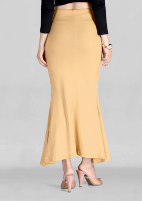 Woo THiNG Simple solid saree shapewear Lycra Blend Petticoat(M)