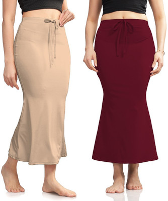 Veehaus 2-shaper_Cream_Maroon_petticoat Lycra Blend Petticoat(L)