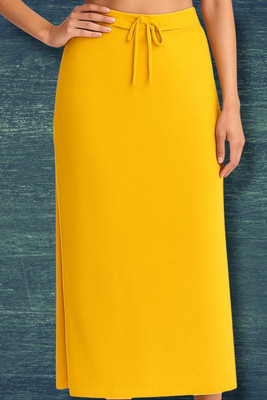 The Stanch Shapeware Yellow MT0092 Lycra Blend Petticoat(XXL)