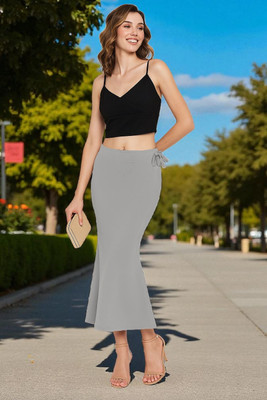 DSV ENTERPRISES Shapeware Light Grey M007 Lycra Blend Petticoat(XS)