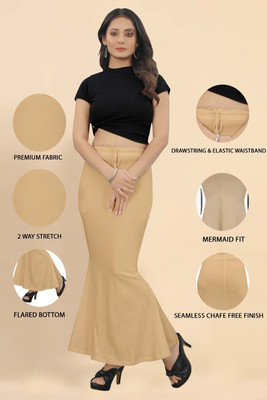 GrowMore Shapewear Beige-XL Lycra Blend Petticoat(XL)