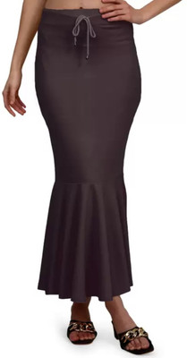 PKYC AMCBlackFrillCut-L Lycra Blend Petticoat(L)