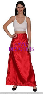 Aarvi styles RED AL COLOUR PETTICOAT20 Pure Satin Petticoat(Free)