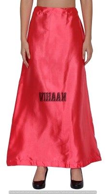 VIHAAN Red satin q82 Pure Satin Petticoat(Free)