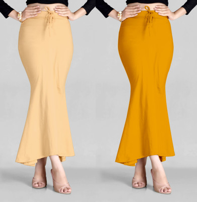 ALYNE BEIGE-COMBO-FISHTAIL-MUSTARD-BEIGE Lycra Blend Petticoat(L)