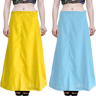 sadaf creation asmani+yellow petticoat 2 pcs Pure Cotton Petticoat(Free)