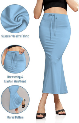 Veehaus SkyBlue pettcoat for women and girls Lycra Blend Petticoat(XXL)