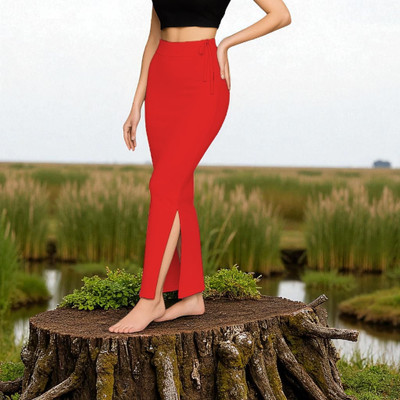 DSV ENTERPRISES Shapeware Red M0036 Lycra Blend Petticoat(M)