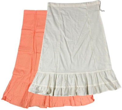 Belizs Butterscotch & Light Cream Combo Pure Cotton Petticoat(XXL)