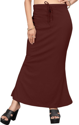 First Trend Fashions 151 Bright Chiku Lycra Blend Petticoat(L)
