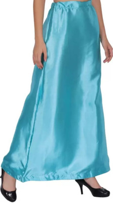 AIF FASHION Sky blue satin petticoat Satin Blend Petticoat(XL)