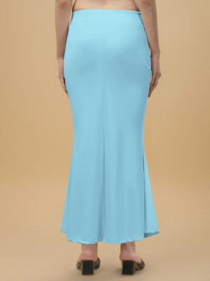 house of common SAREE SHAPWEAR FISH CUT SKY BLUE S 1.2 Lycra Blend Petticoat(S)