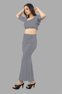 Ozberk Creation INF_Fish_grey_S_Saree Shapewear shapewear petticoat For women Lycra Blend Petticoat(S)