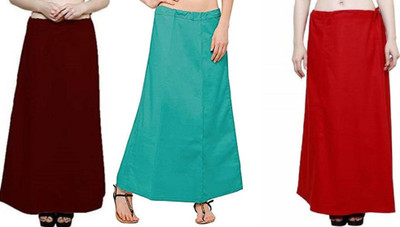 Gugaliya RAMA MARROON RED Pure Cotton Petticoat(Medium)