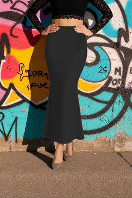 The Stanch Shapeware Black MT006 Lycra Blend Petticoat(L)