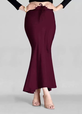 ELTRUD Flared Saree Shapewear Purple Lycra Blend Petticoat(M)