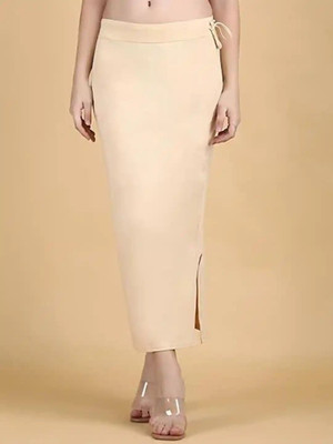VDIHATA FASHION Beige Color Shaper Petticoat With Elastic Long Under Skirt Shapewear For Saree Lycra Blend Petticoat(S)