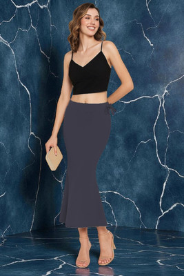 DSV ENTERPRISES Shapeware Dark Grey M010 Lycra Blend Petticoat(XXL)