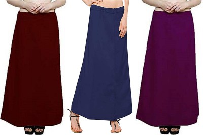 Gugaliya MAROON--GERMAN BLUE-JAMUNI Pure Cotton Petticoat(Medium)