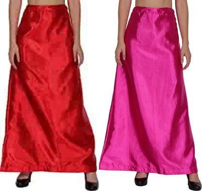 KAVYA DESIGNERS COMBO SATIN PETTICOAT ST53 Pure Satin Petticoat(Free)