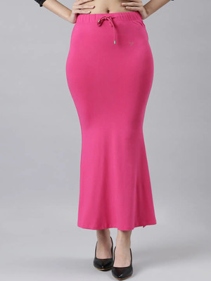 DRESQUE STORE Stylish Flare Saree Shapewear Baby Pink (XL) Lycra Blend Petticoat(XL)