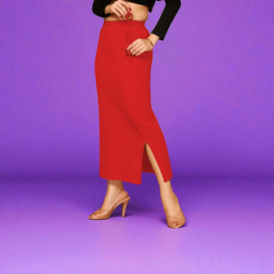 The Stanch Shapeware Red MT0099 Lycra Blend Petticoat(XS)