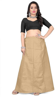 KAVYA DESIGNERS COTTON PETTICOAT GOLDEN S37 Pure Cotton Petticoat(Free)