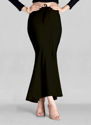 SCUBE DESIGNS Flared Saree Shapewear Black (L) Lycra Blend Petticoat(L)