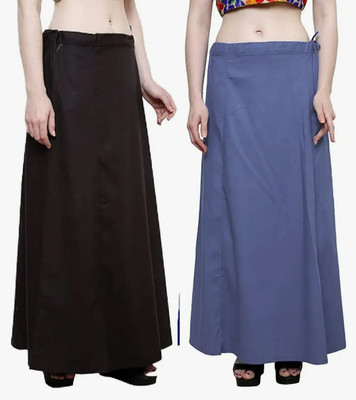 Maa sharda garments Black and Grey Cotton Petticoat for women Cotton Blend Petticoat(Free)