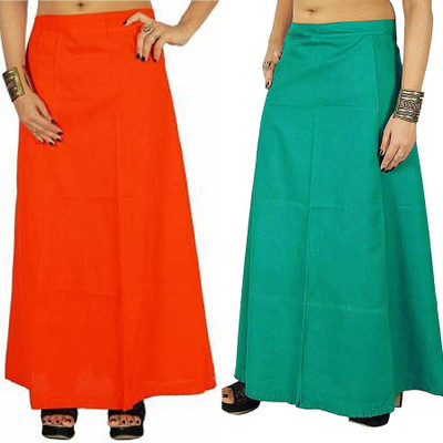 Gugaliya ORANGE-RAMA Pure Cotton Petticoat(Medium)