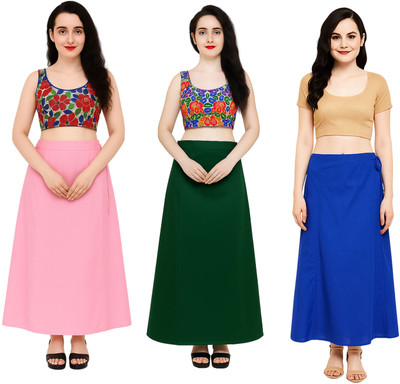 IGNOTO FKD_3PTCT-BB.PNK_D.GRN_RYL.BLU Cotton Blend Petticoat(Free)