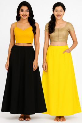 AARON A Black combo Pure Cotton Petticoat(Free)