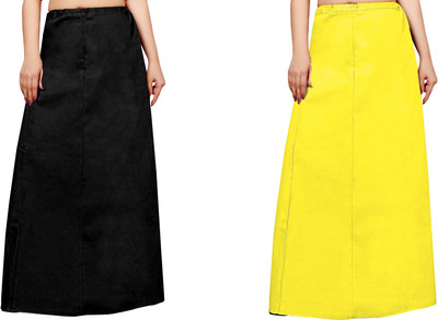 FABMORA PTC_COMBO-ROYAL_YELLOW Pure Cotton Petticoat(Free)