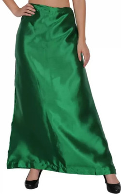 Swe fashion Green satin blend petticoat for women Satin Blend Petticoat(XL)