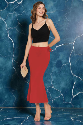 DSV ENTERPRISES Shapeware Red M010 Lycra Blend Petticoat(XXL)