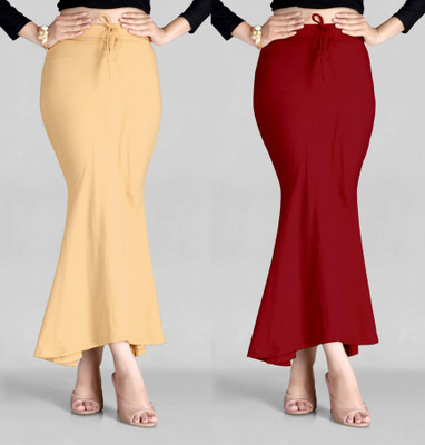 ALYNE BEIGE-COMBO-FISHTAIL-MAROON-BEIGE Lycra Blend Petticoat(M)