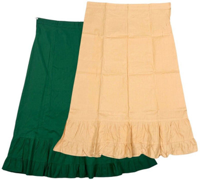 Belizs Green & Deep Peach Combo Pure Cotton Petticoat(XXL)