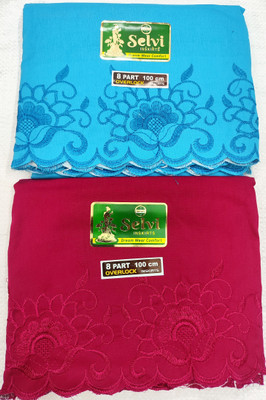 SNR Model Embroidery Inskirt/Petticoat 8 Part Pure Cotton Petticoat(XXL)