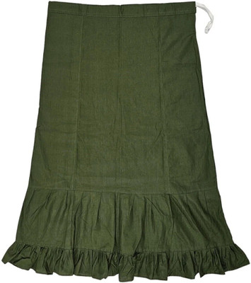 Belizs Dark Green Pure Cotton Petticoat(XL)