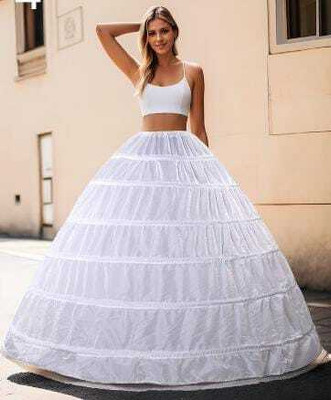 KCM FASHION 6 RING-WAIST SIZE 32 Polyester Petticoat(M)