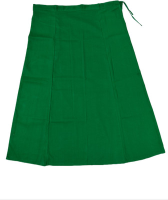 S A Textile FREE_DARKGREEN_PETTICOAT Pure Cotton Petticoat(Free)