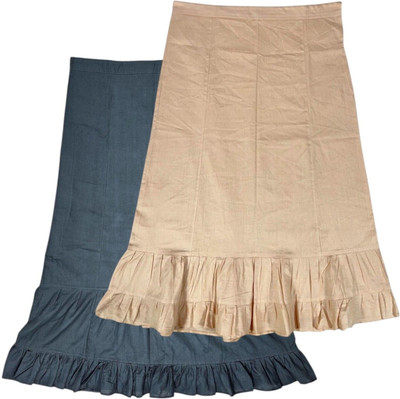 house of common Black & Sand Beige Combo Pure Cotton Petticoat(XXL)