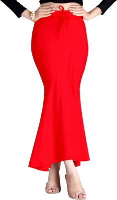 LEGANCY FASHION SAREE SHAPWEAR FISH CUT RED L 1.1 Lycra Blend Petticoat(L)