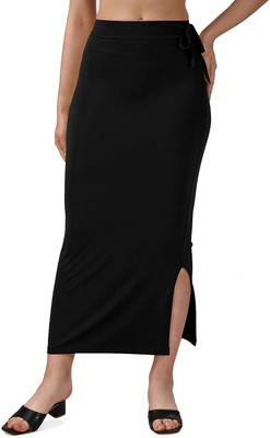 Woo THiNG Plain Color Sari Shapewear For Women Lycra Blend Petticoat(Free)