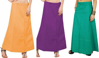 Gugaliya GOLDEN YELLOW RAMA VIOLET Pure Cotton Petticoat(Medium)